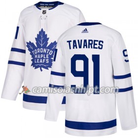Camisola Toronto Maple Leafs John Tavares 91 Adidas Branco Authentic - Homem
